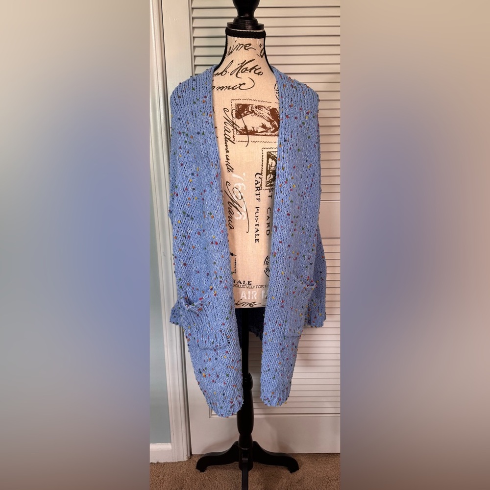 Altar'd State Blue Cardigan Lightweight Knit Sweater